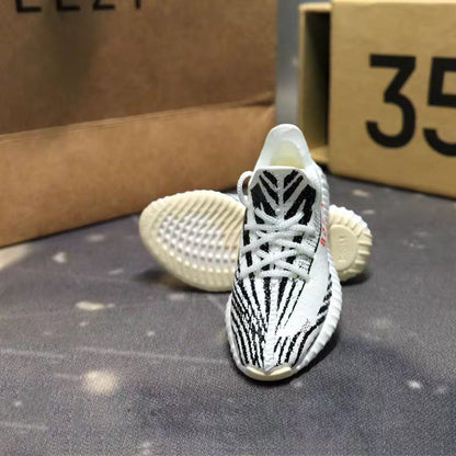 Yeezy Boost 350 V2 "Zebra" 3D Mini Sneaker Shoes Keychains with Box and Bag